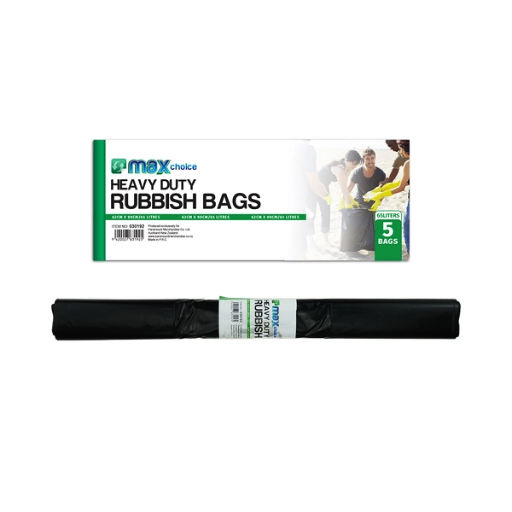 HEAVY DUTY RUBBISH BAGS 58L 5PK