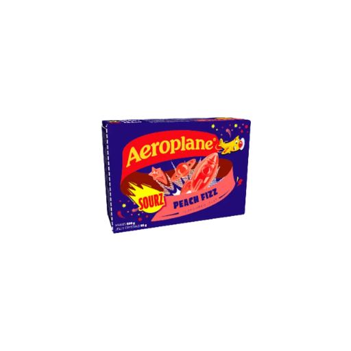 AEROPLANE PEACH FIZZ SOURZ JELLY 85G