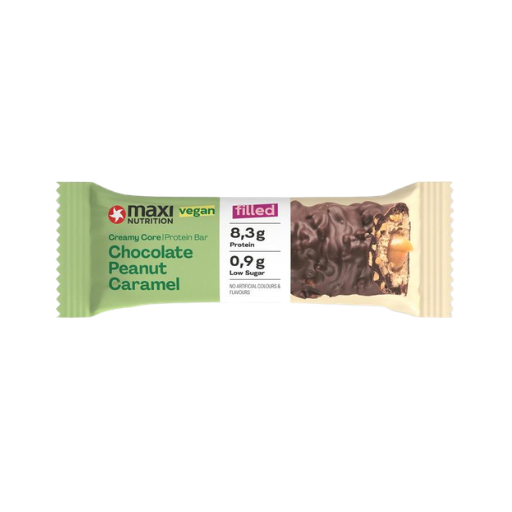 MAXI NUTRITION VEGAN CREAMY CORE PROTEIN BAR CHOCOLATE PEANUT CARAMEL 45G