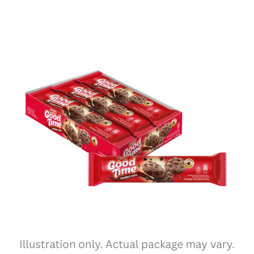 ARNOTT'S GOOD TIME DOUBLE CHOC BISCUITS 12PK
