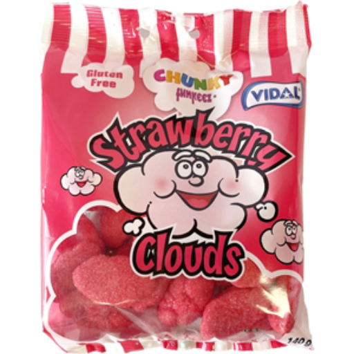VIDAL CHUNKY STRAWBERRY CLOUDS 140G