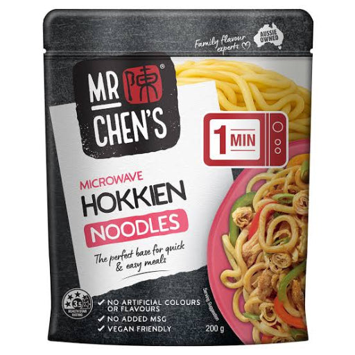 MR CHENS MICROWAVABLE HOKKIEN NOODLES 200G