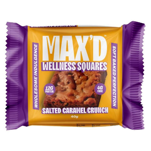 MAX'D WELLNESS SQUARES SALTED CARAMEL CRUNCH 40G