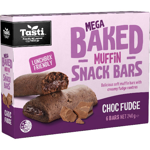 TASTI MEGA MUFFIN BAKE CHOC FUDGE 6PK