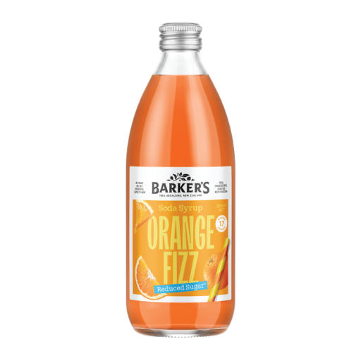 BARKER'S ORANGE FIZZ SODA SYRUP REDUCED SUGAR 500ML