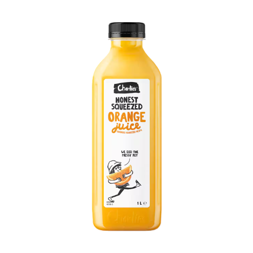 CHARLIES HONEST SQUEEZED ORANGE JUICE 1L