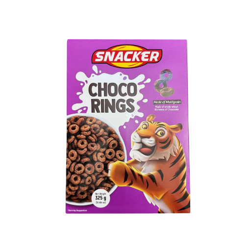 SNACKER CHOC RINGS 325G CEREAL 325G