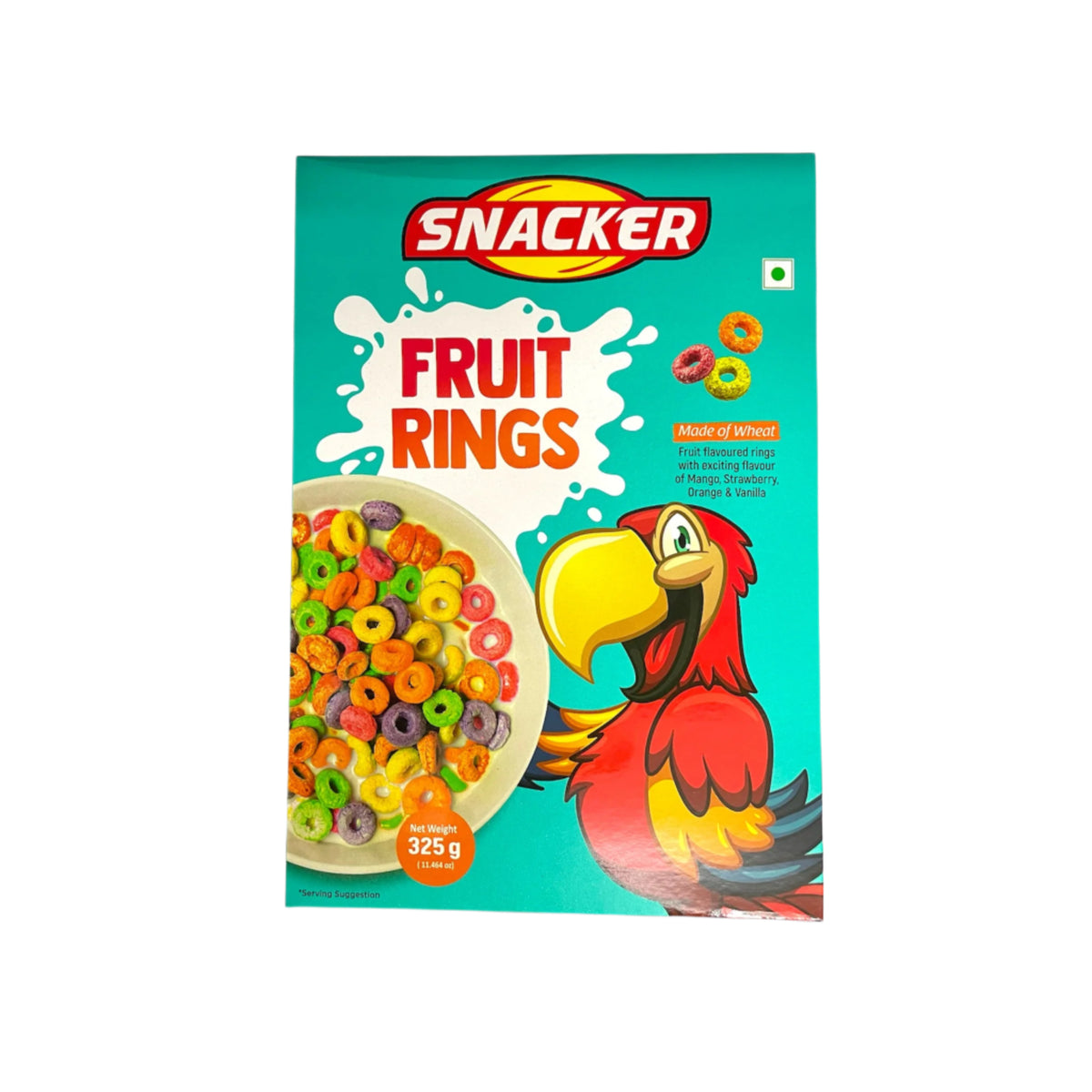 SNACKER FRUIT RINGS CEREAL 325G