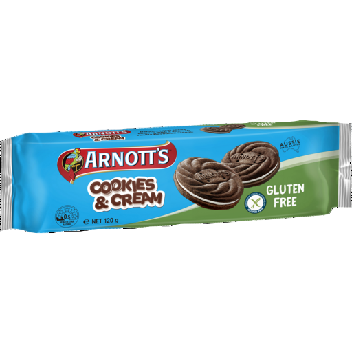 ARNOTTS COOKIES & CREAM GF 120G