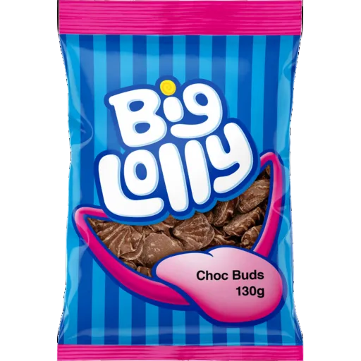 BIG LOLLY CHOC BUDS 130G