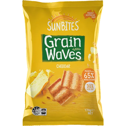 SUNBITES GRAINWAVES CHEDDAR 170G