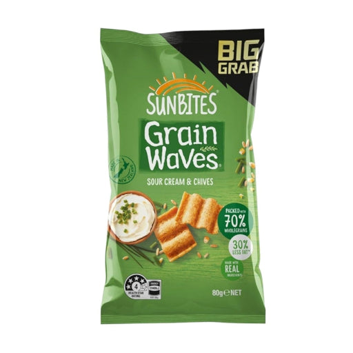 GRAINWAVES SOUR CR & CHIVES 80G