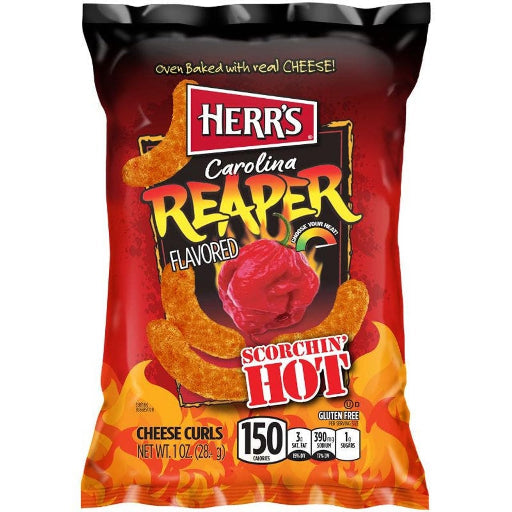 HERRS REAPER CHEESE CURLS 28G