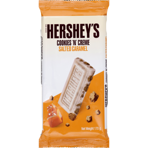 HERSHEYS SALTED CARAMEL CHOC 170G