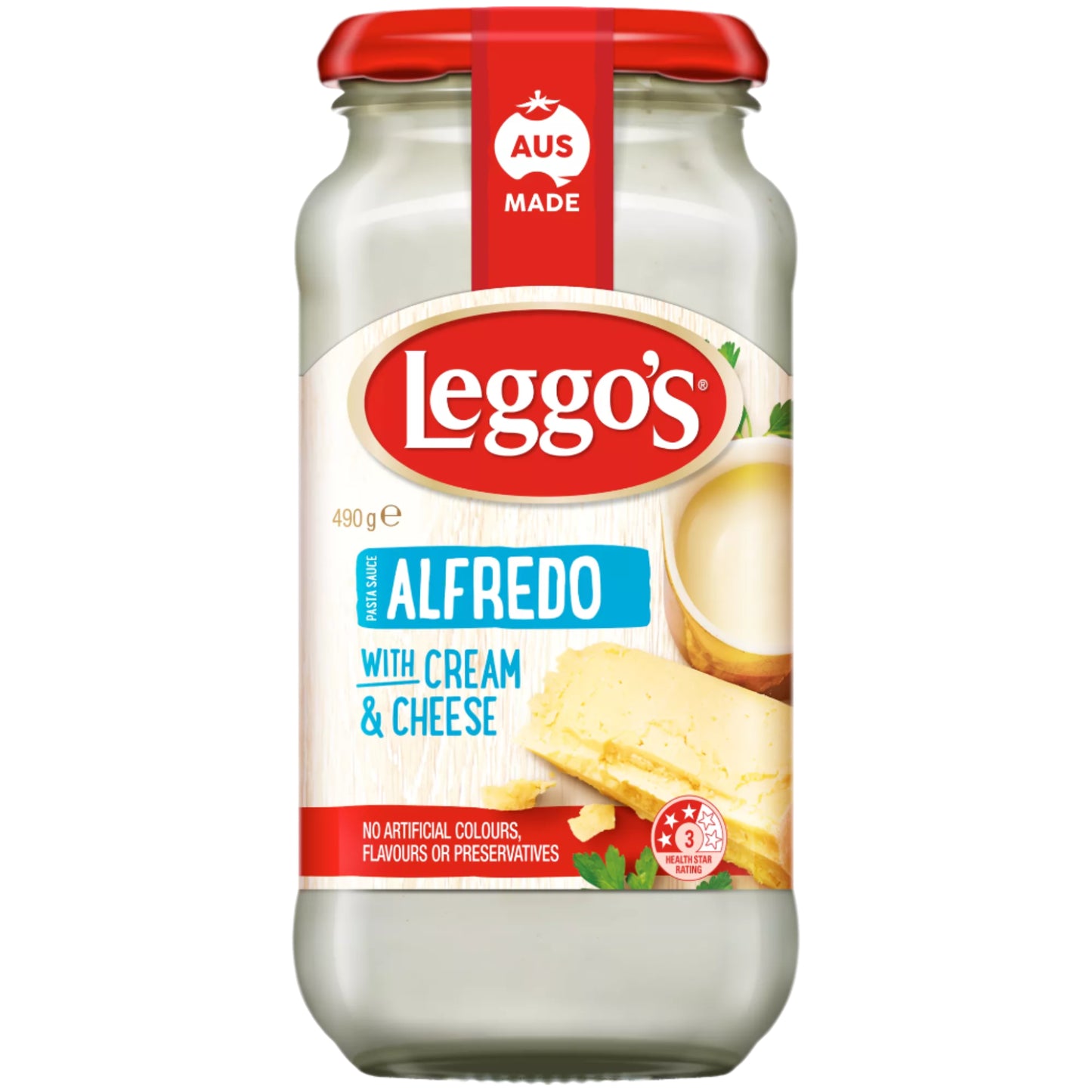 LEGGOS PASTA SAUCE ALFREDO 490G