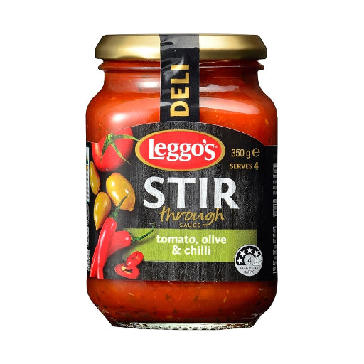 LEGGOS TOMATO OLIVE & CHILLI STIR THROUGH 350G