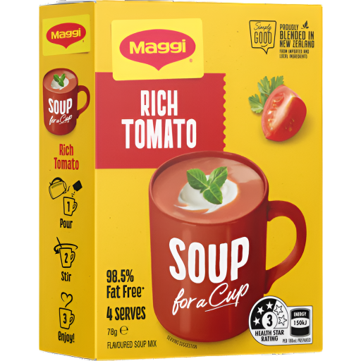 MAGGI TOMATO FLAVOURED SOUP 4 X 19.5G