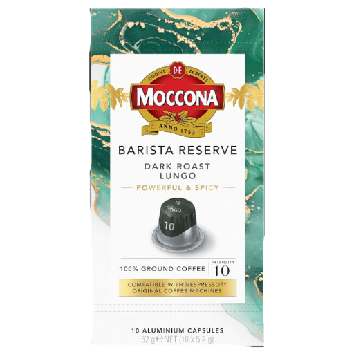 MOCCONA BARISTA RESERVE DARK ROAST LUNGO #10 COFFEE CAPSULES 10PK