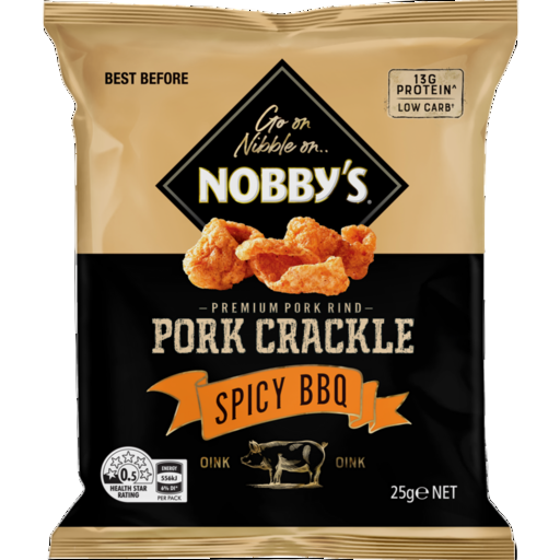 NOBBYS PORK CRACKLE SPICY BBQ 25G