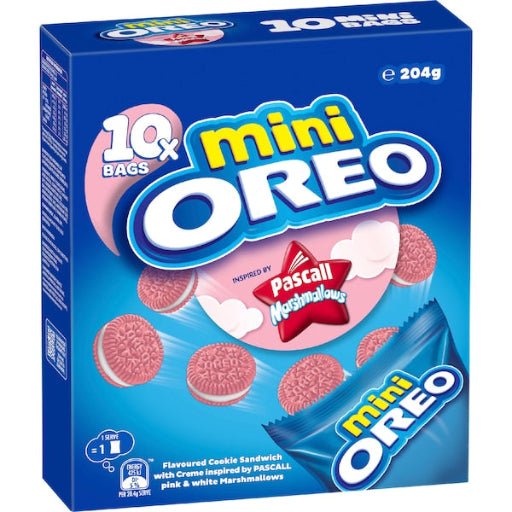 OREO MINI BAGS PASCALL MARSHMALLOW 10PK 204G