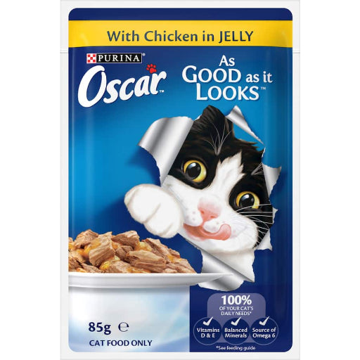 PURINA OSCAR CHICKEN JELLY POUCH SINGLE 85G