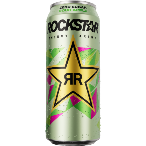 ROCKSTAR ZERO SUGAR SOUR APPLE 500ML