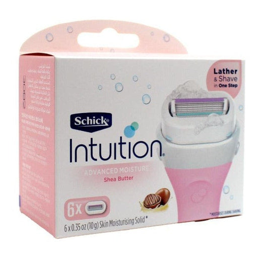 SCHICK ADV MOIST RAZOR 4 BLADE SYSTEM 6 REFILLS