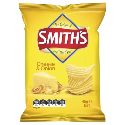 SMITHS CRINKLE CHEESE & ONION 45G