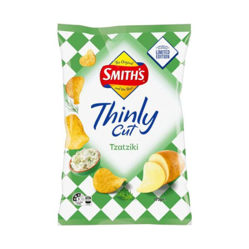 SMITH'S THINLY CUT TZATZIKI LIMITED EDITION CHIPS 175G