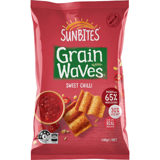 SUNBITES GRAIN WAVES SWEET CHILLI 140G