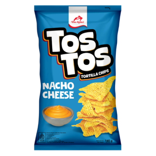 TOS TOS TORTILLA CHIPS NACHO CHEESE 145G