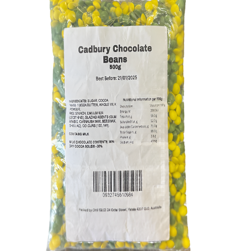 CADBURY YELLOW & GREEN CHOCOLATE BEANS 500G