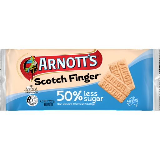 ARNOTTS SCOTCH FINGER 50% LESS SUGAR 232G