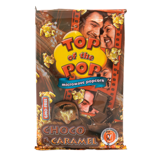 TOP OF THE POPS CHOC & CARAMEL POPCORN 100G