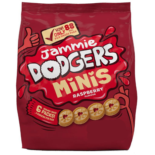 JAMMIE DODGERS RASPBERRY MINI 6PK