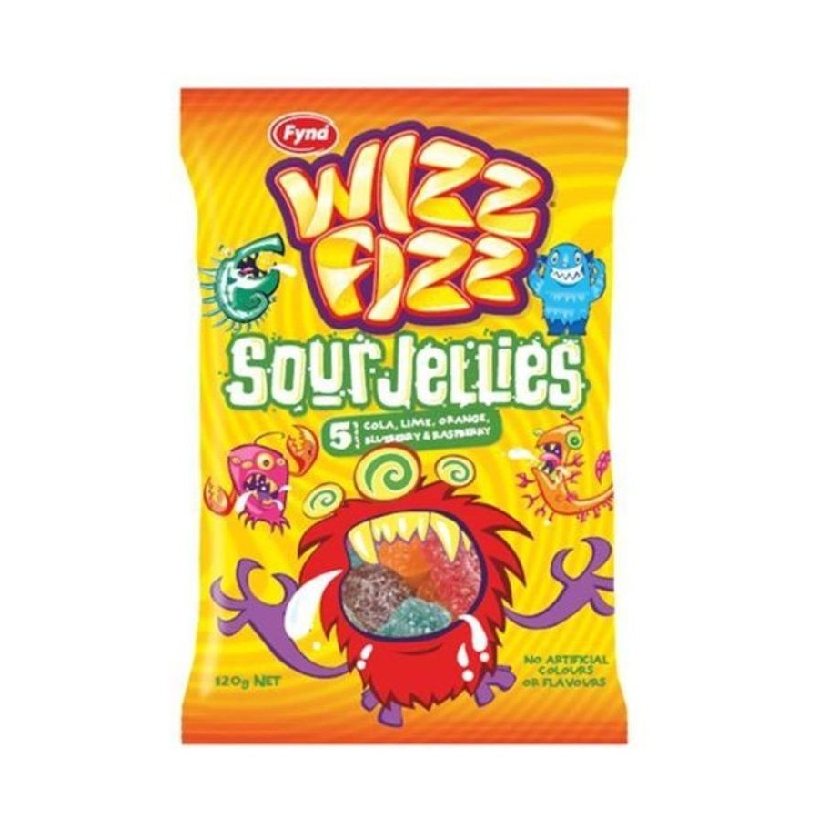 WIZZ FIZZ SOUR JELLIES 120G