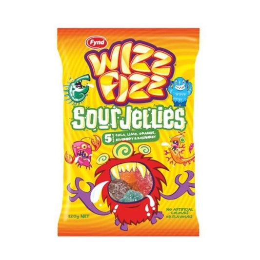 WIZZ FIZZ SOUR JELLIES 120G