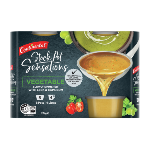 CONTINENTAL STOCK POT SENSATIONS VEGETABLE 8PK 224G