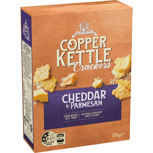 COPPER KETTLE CRACKER CHEDDAR & PARMESAN 135G