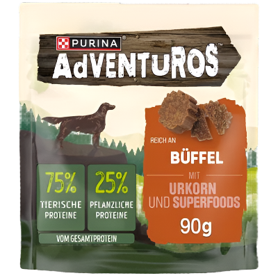ADVENTUROS BUFFALO DOG BITES 120G