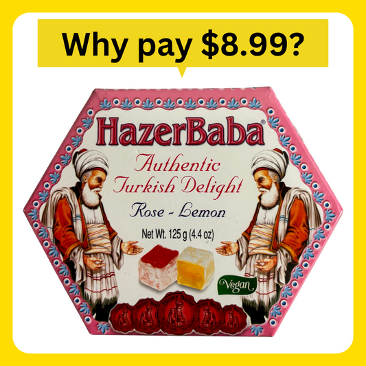 Hazerbaba Rose & Lemon Turkish Delight 125g