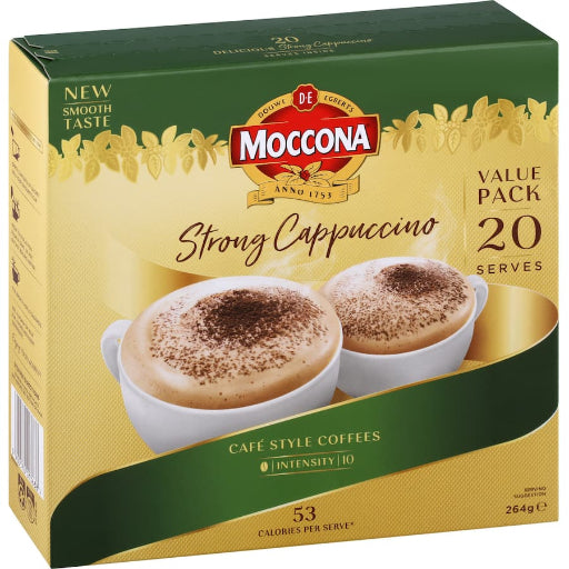 MOCCONA STRONG CAPPUCCINO SACHETS 30PK