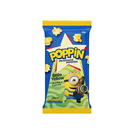 POPPIN MICROWAVE POPCORN BUTTER FLAVOUR MINIONS EDITION 85G