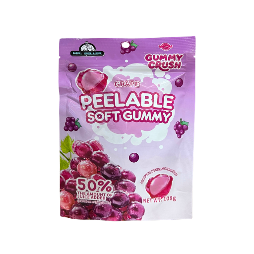 GUMMY CRUSH PEELABLE SOFT GUMMY GRAPE 108G