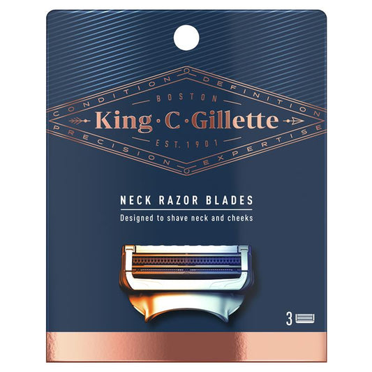 King C Gillette - Neck Razor Blades 3pk