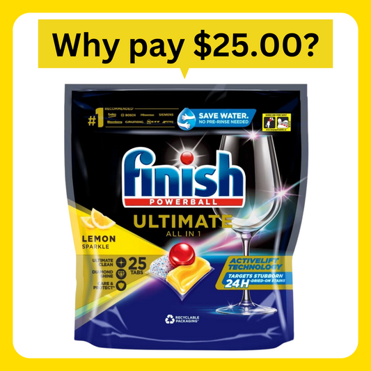 Finish Powerball Ultimate All in 1 Lemon Sparkle 25 Pack