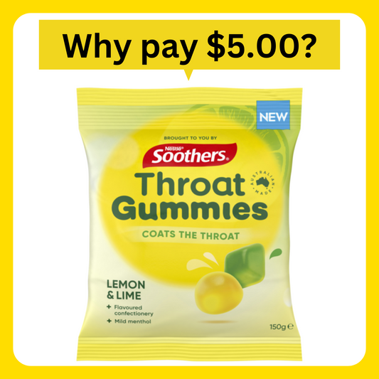Soothers Throat Gummies Lemon & Lime 150g