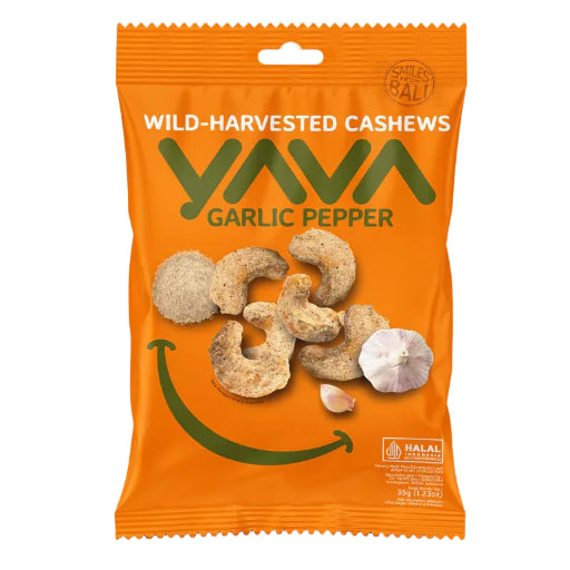 YAVA CASHEWS GARLIC PEPPER 35G