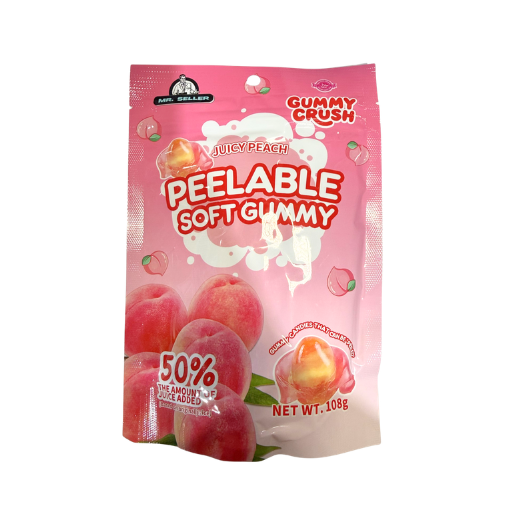 GUMMY CRUSH PEELABLE SOFT GUMMY PEACH 108G