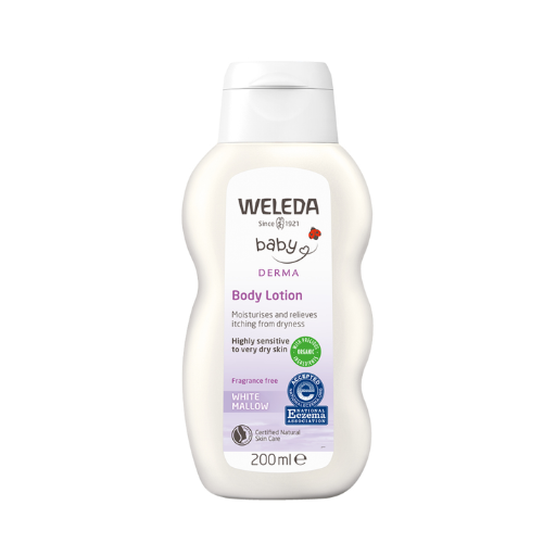 WELEDA BABY WHITE MALLOW BODY LOTION FRAGRANCE FREE 200ML